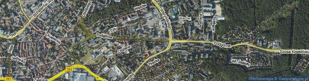 Zdjęcie satelitarne Podgórna ul.